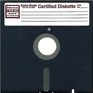 A 7" Floppy Disk that we used to save data on the Compaqs and other machines