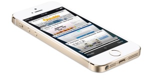 Apple iPhone 5s with Internet Screens showing